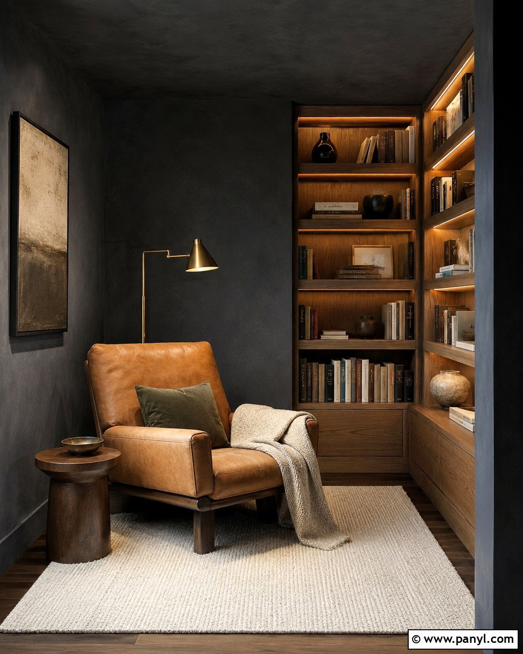 Charcoal Limewash Reading Nook - 20 Charcoal Limewash Ideas