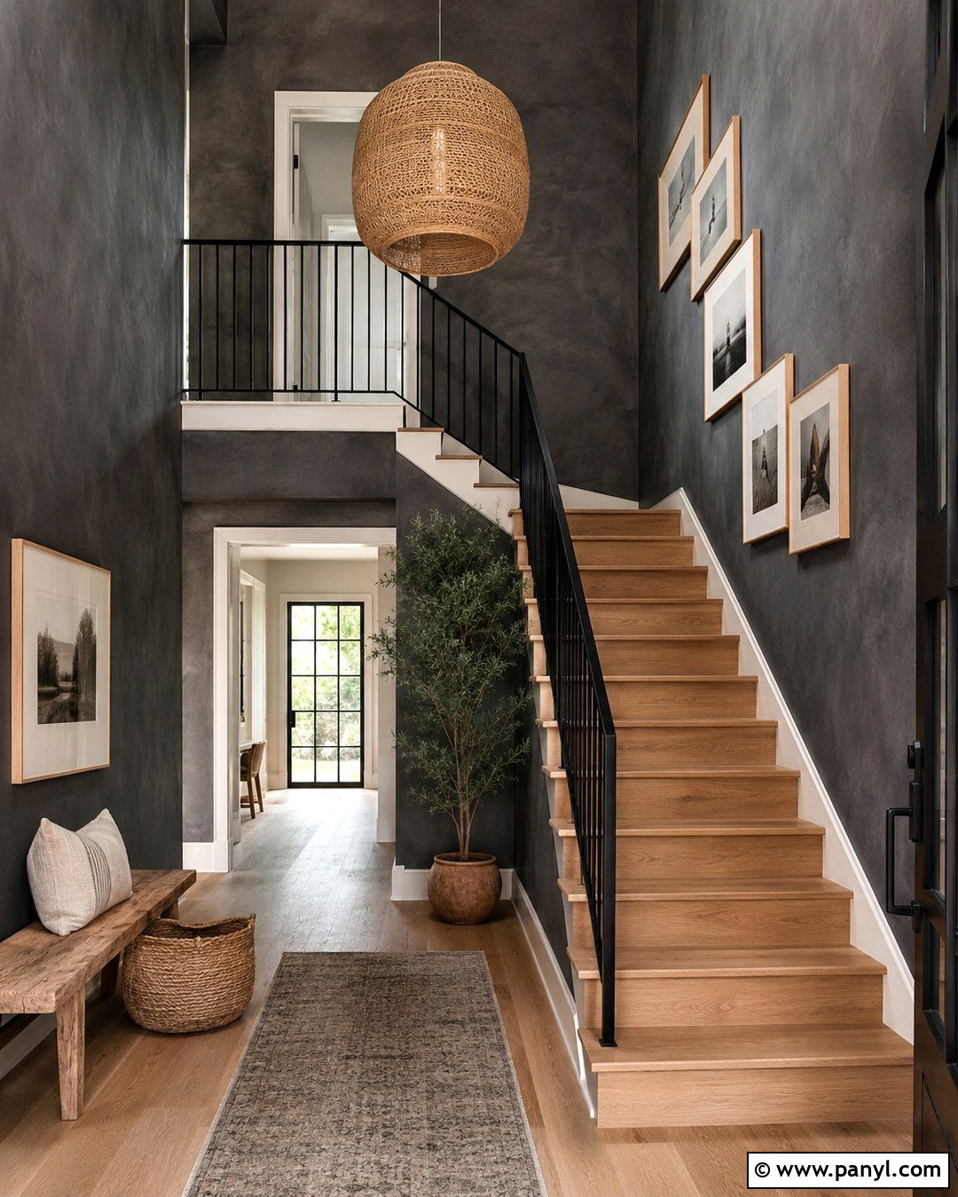 Charcoal Limewash Staircase - 20 Charcoal Limewash Ideas