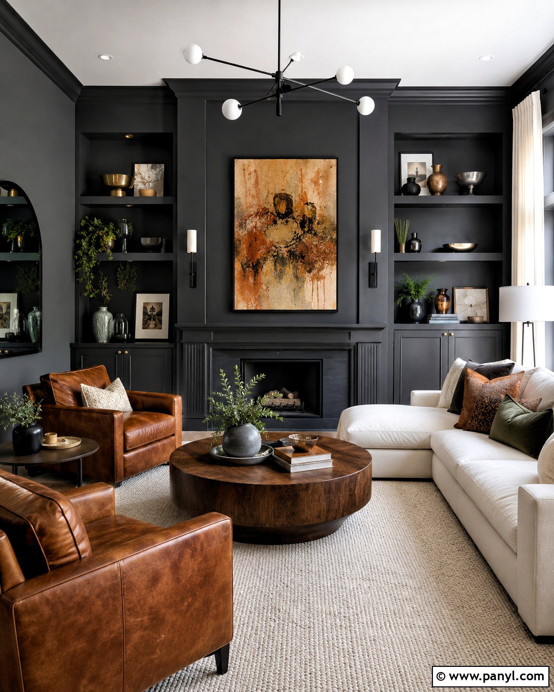 Charcoal Living Room - 20 interior design living room colors