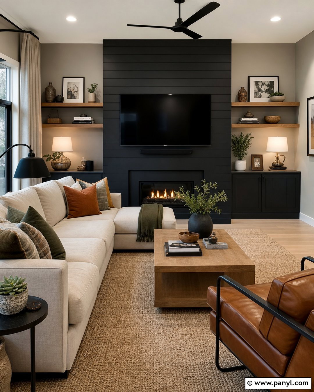 Charcoal Living Room Accent Wall - 30 Paint Ideas For Walls Living Room Ideas