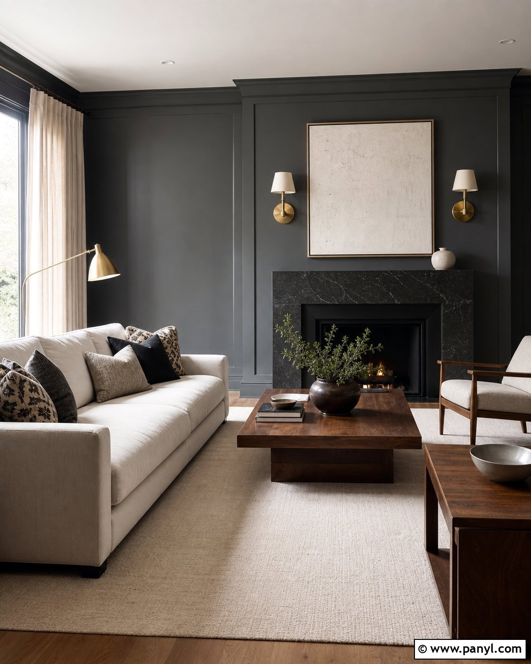 Charcoal Living Room Wall Color - 50 wall colour ideas