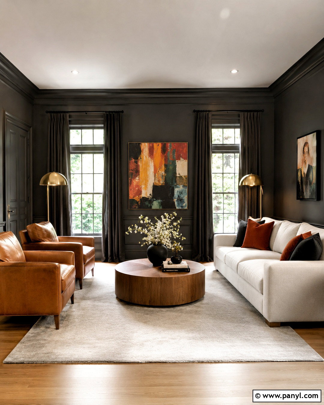Charcoal Living Room Walls And Trim - 35 trim and walls same color ideas