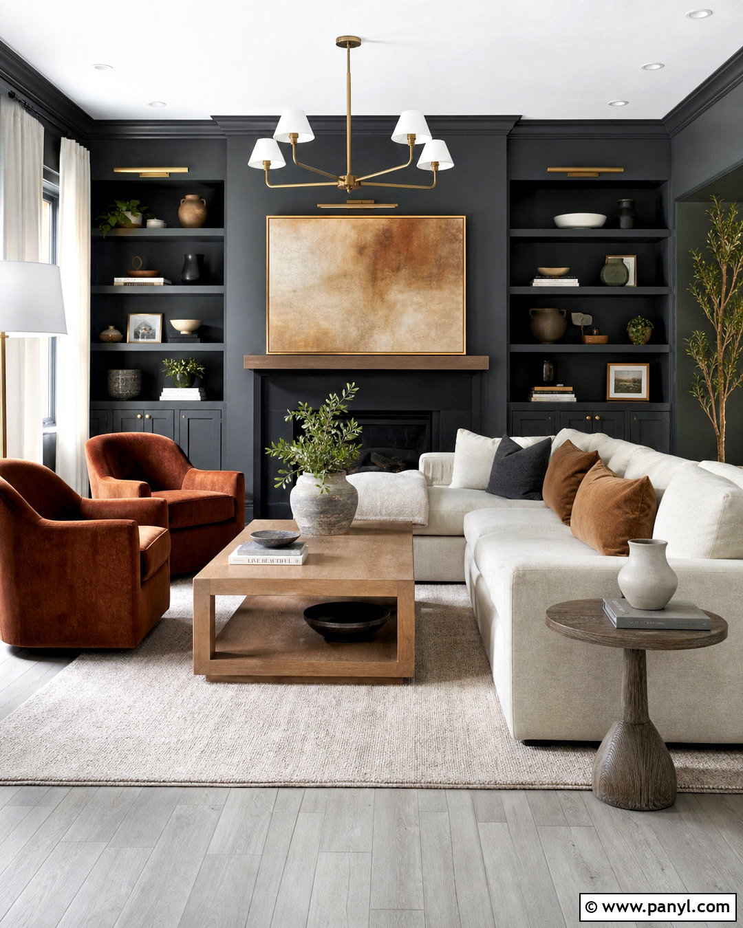 Charcoal Living Room With Light Grey Flooring - 20 grey flooring living room paint colors