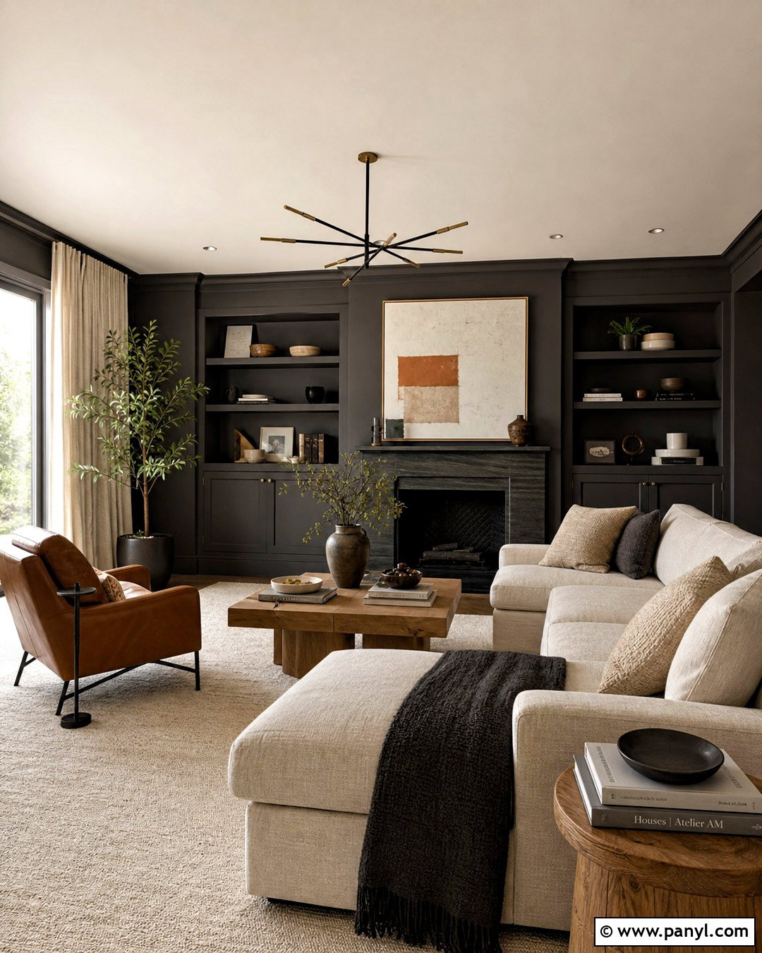Charcoal Living Room - 20 good living room colors