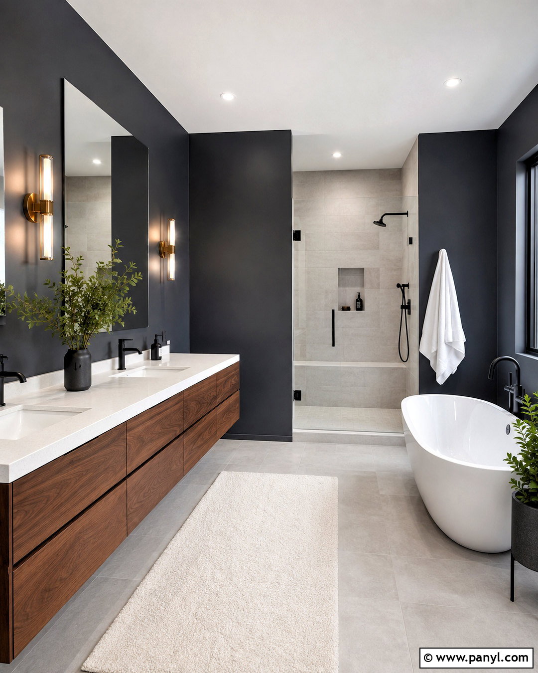 Charcoal Master Bath - 20 master bath paint colors