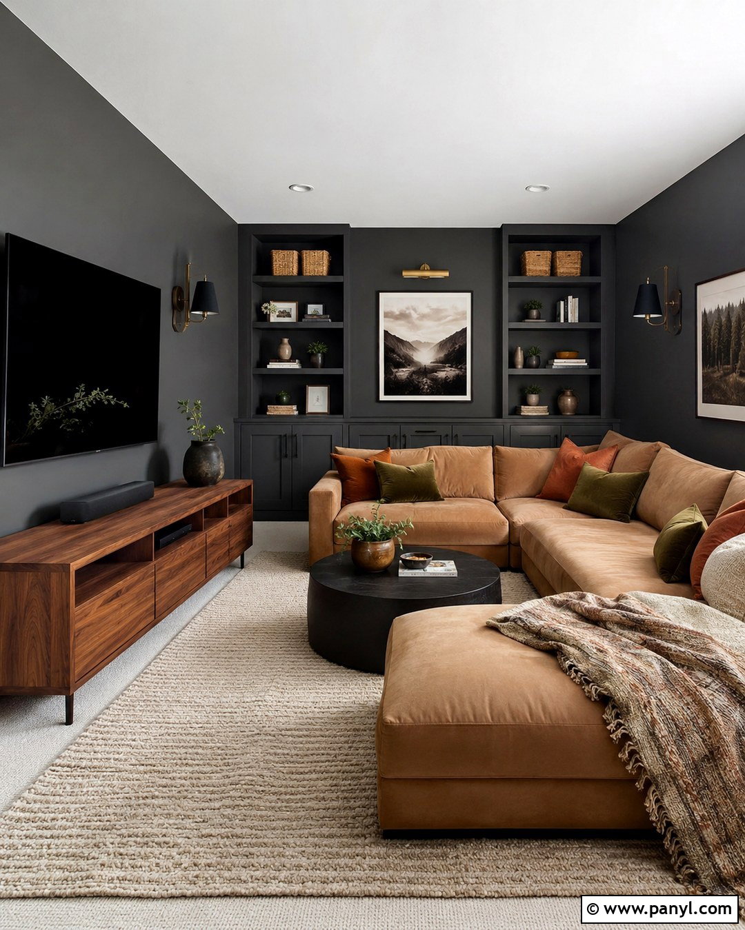 Charcoal Media Room Walls - 20 Colors For Walls In House Ideas