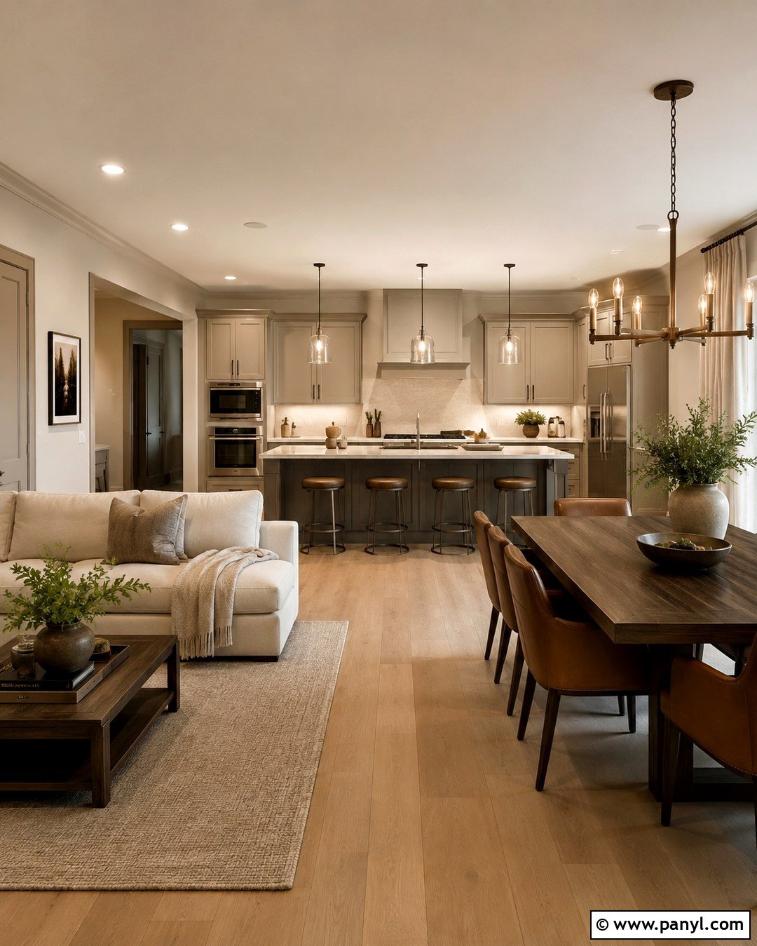 Charcoal Open Plan Walls - 20 Open Plan Wall Colour Ideas