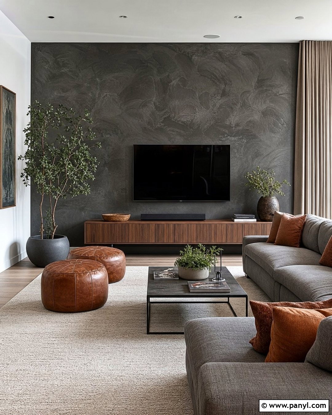 Charcoal Plaster Patina Wall - 35 patina wall ideas
