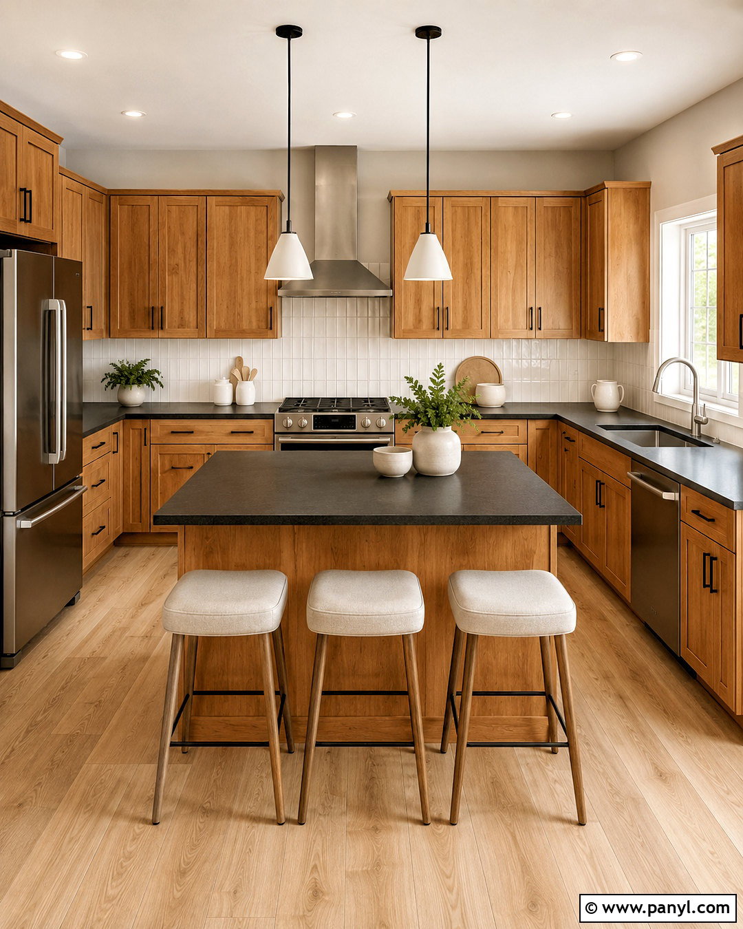 Charcoal Quartz Countertops With Honey Oak Cabinets - 20 countertops with honey oak cabinets