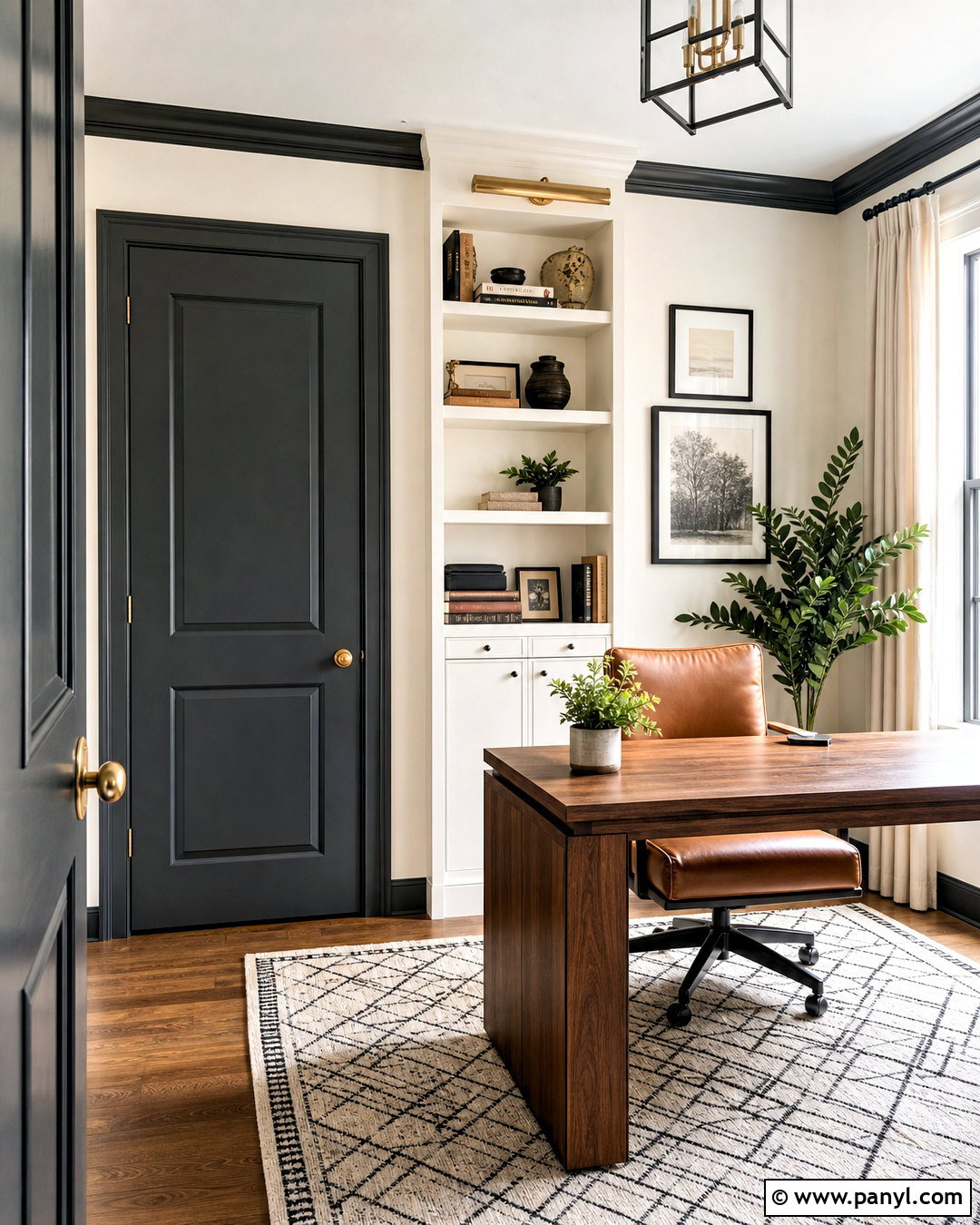Charcoal Room Door - 20 room door color ideas