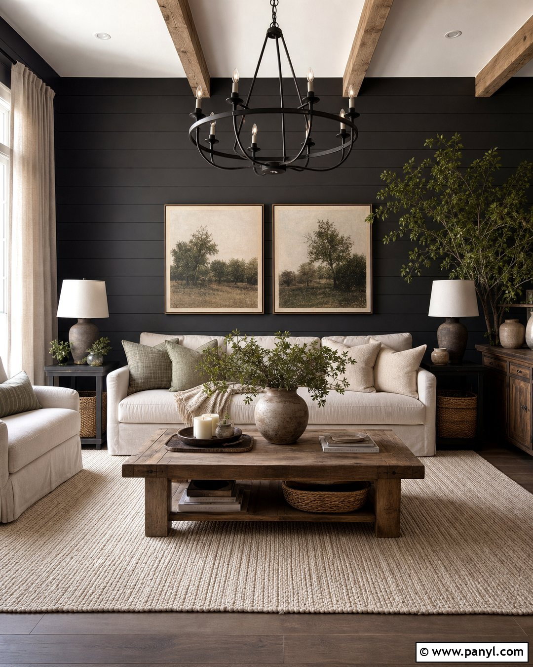 Charcoal Shiplap Accent Wall - 30 charcoal accent wall ideas