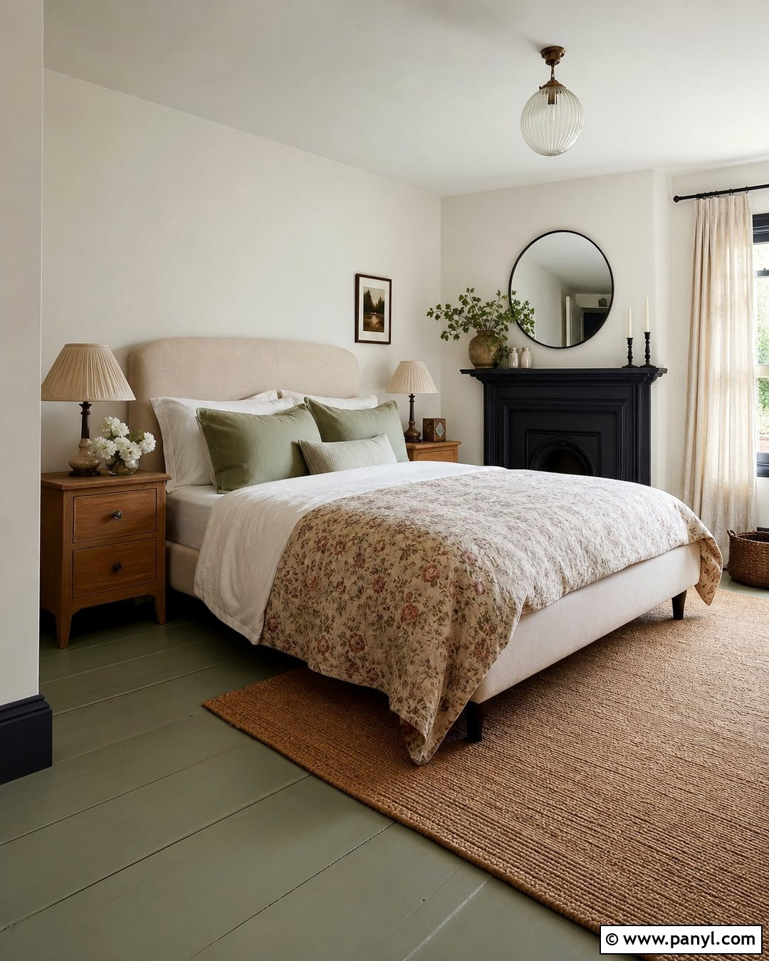 Charcoal Skirting Boards In A Cottage Bedroom - 35 Dark Skirting Boards Light Walls