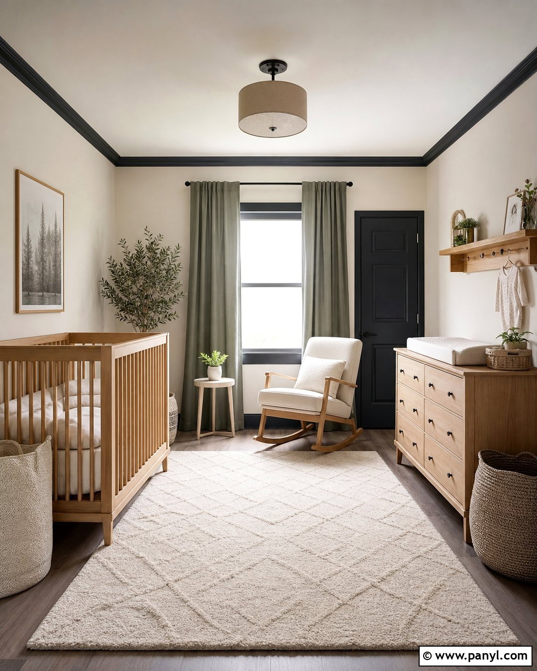 Charcoal Skirting Boards In A Neutral Nursery - 35 Dark Skirting Boards Light Walls