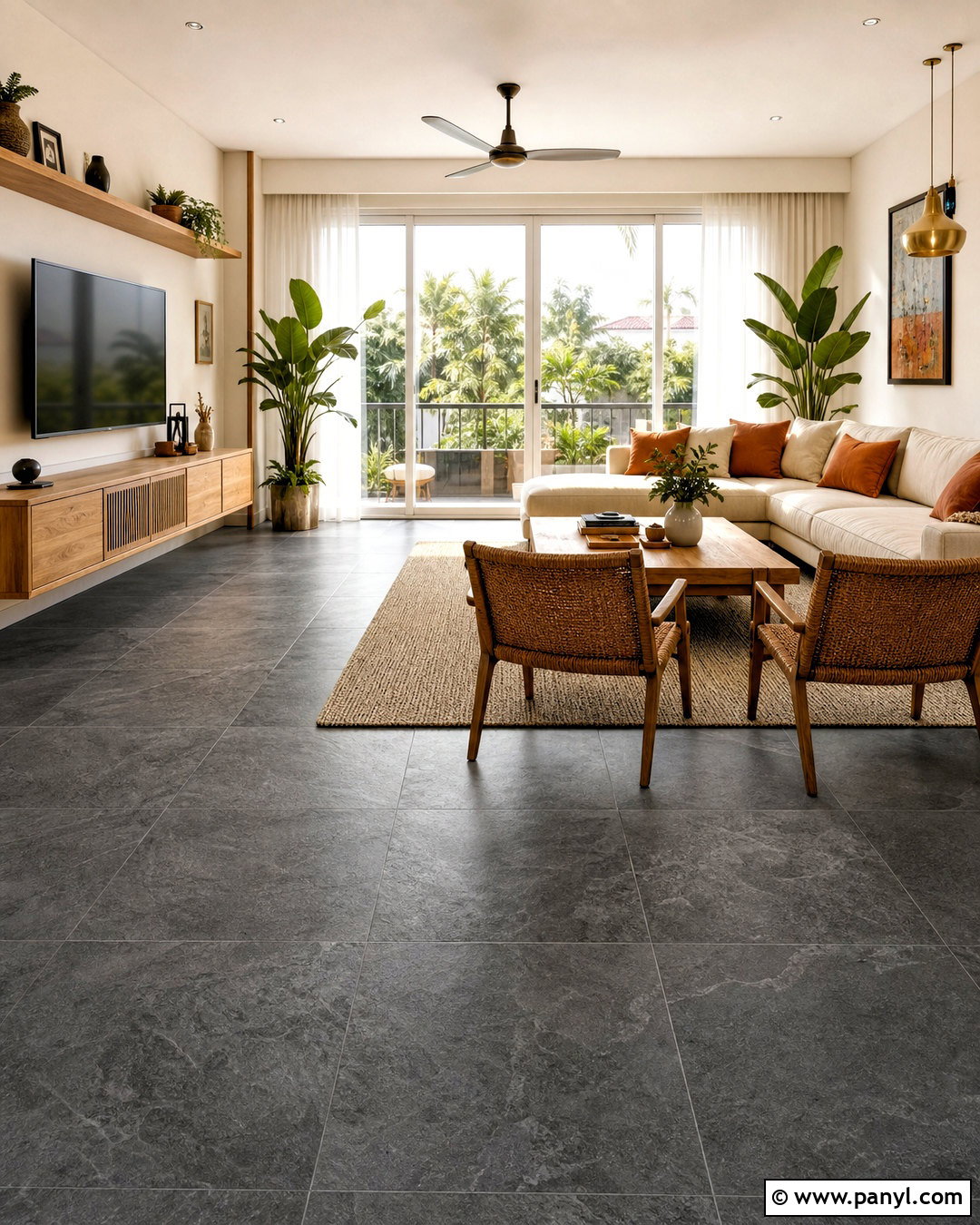 Charcoal Slate Living Room Floor Tiles - 20 tiles for living room floor indian ideas