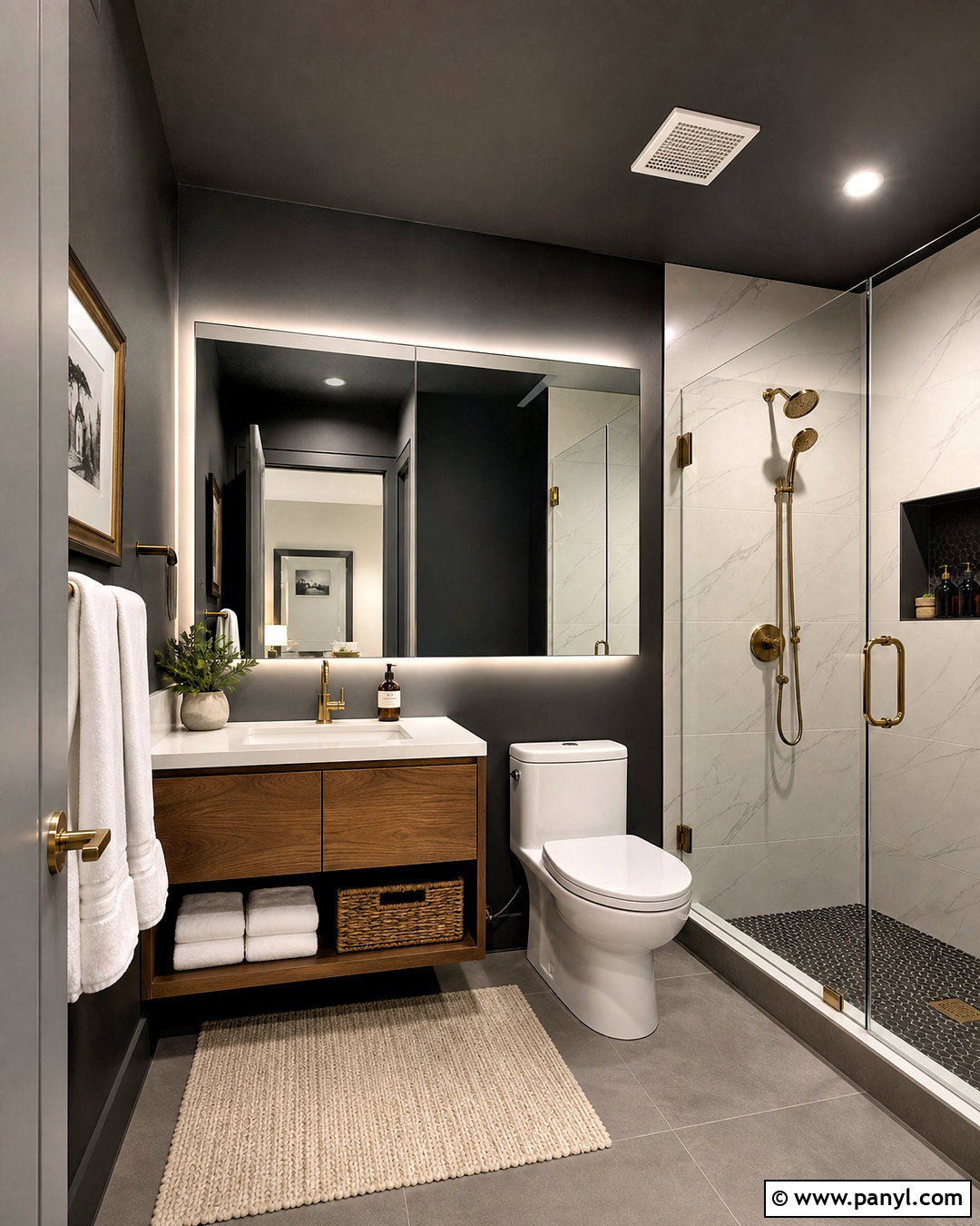 Charcoal Small Bathroom - 20 small bathroom colours
