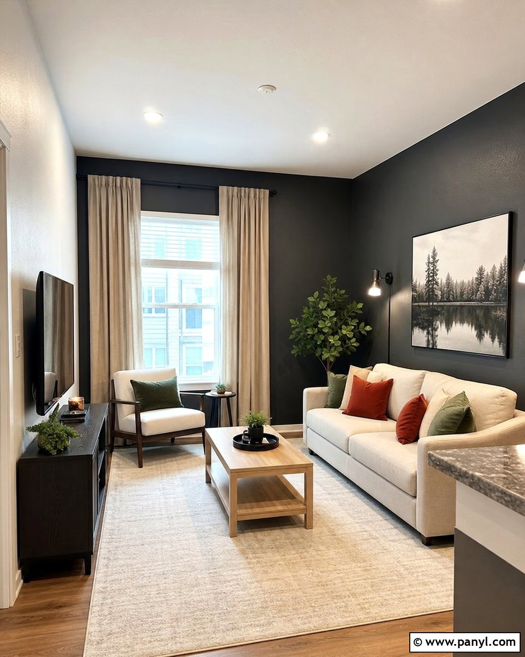 Charcoal Small Living Room Accent Wall - 30 charcoal accent wall ideas