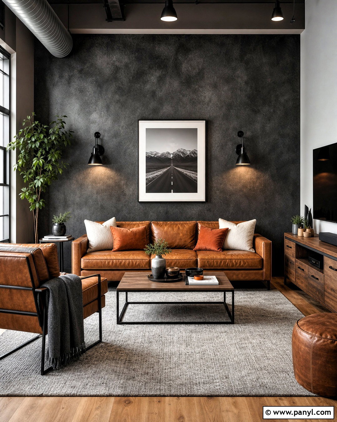 Charcoal Sponge Painted Walls - 20 sponge painting walls ideas