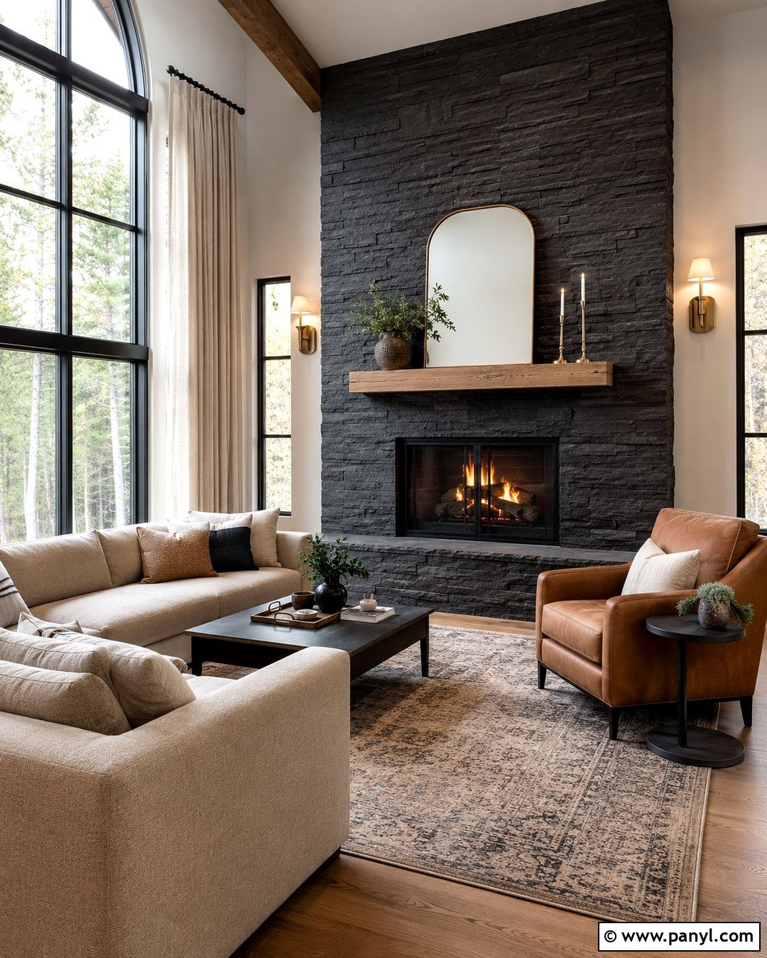 Charcoal Stone Fireplace Accent Wall - 20 Stone Fireplace Accent Wall Paint Colors