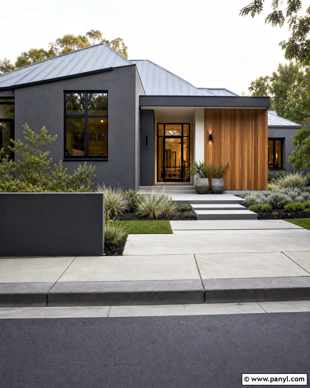 Charcoal Stucco Exterior Wall - 20 stucco walls