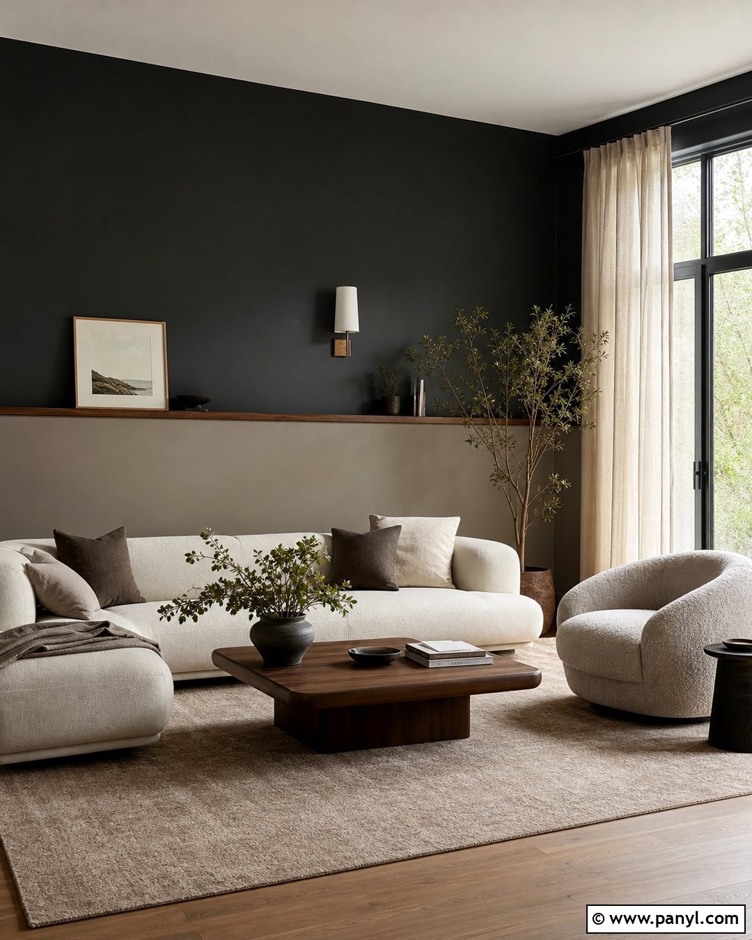 20 Dark Paint Top Half of Wall Ideas for Chic Two-Tone Rooms