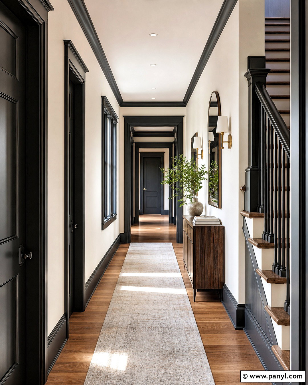 Charcoal Trim - 20 trim colors interior ideas