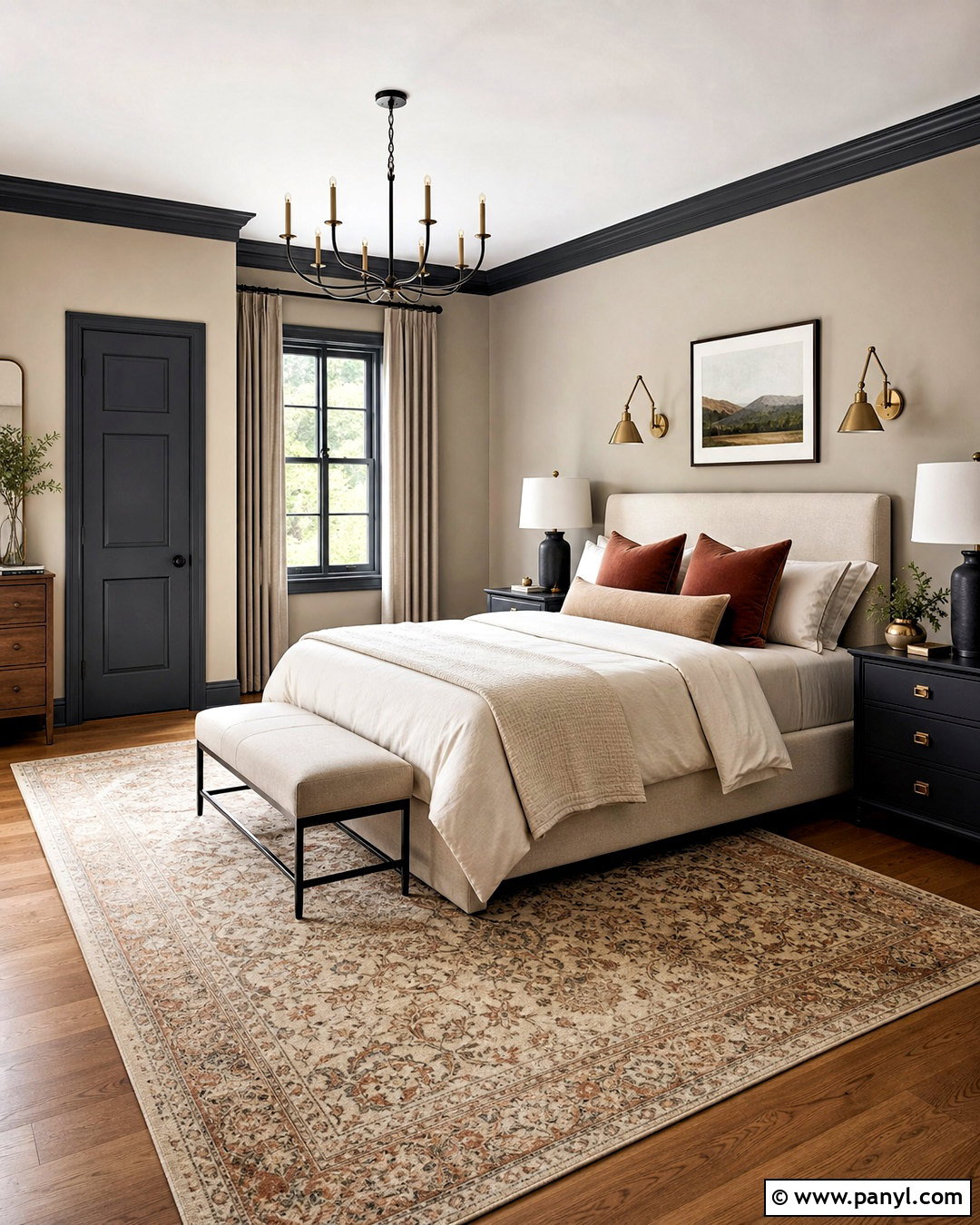 Charcoal Trim With Greige Walls - 20 dark baseboards and trim ideas