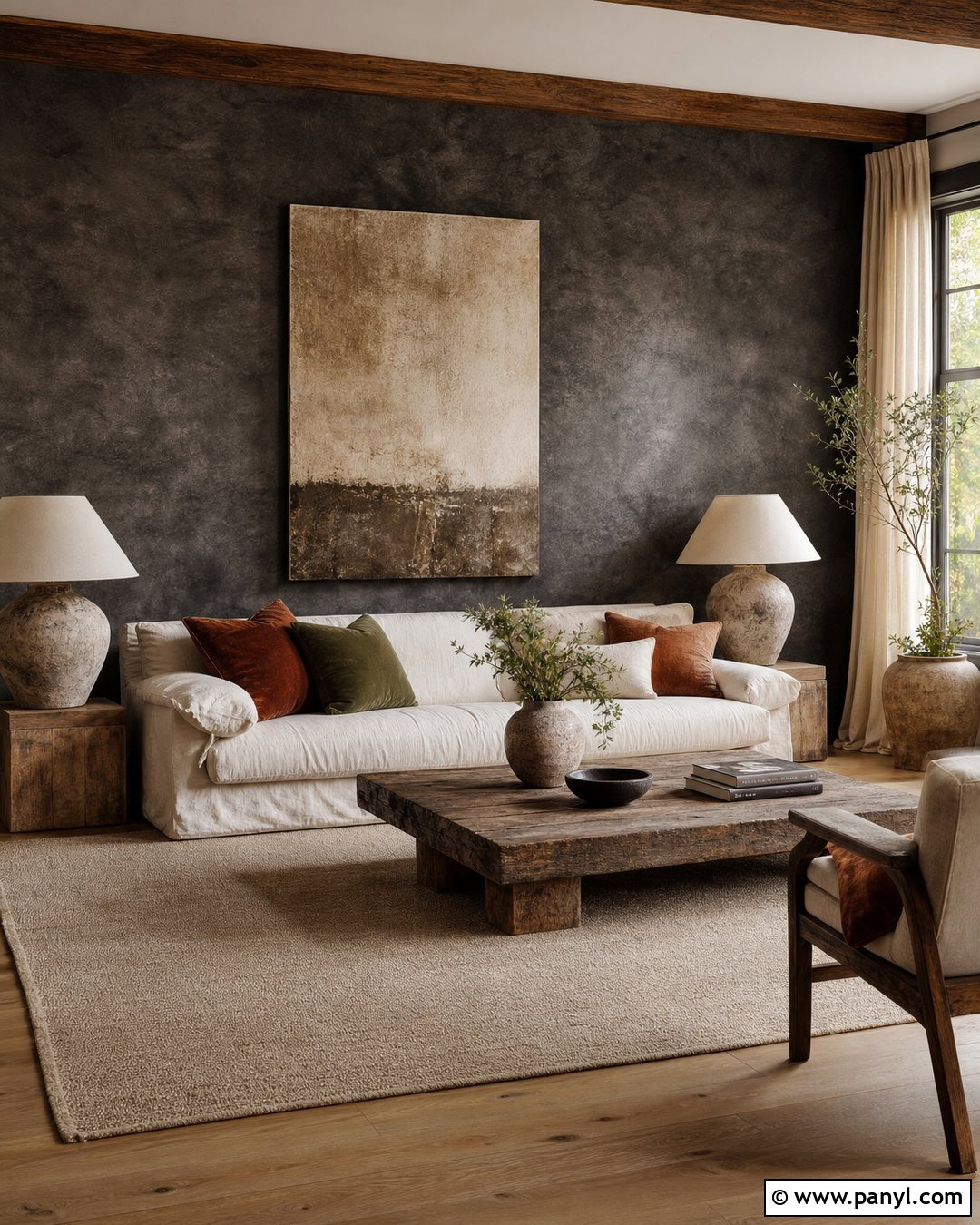 Charcoal Wabi Sabi Walls - 25 Wabi Sabi Wall Color Ideas