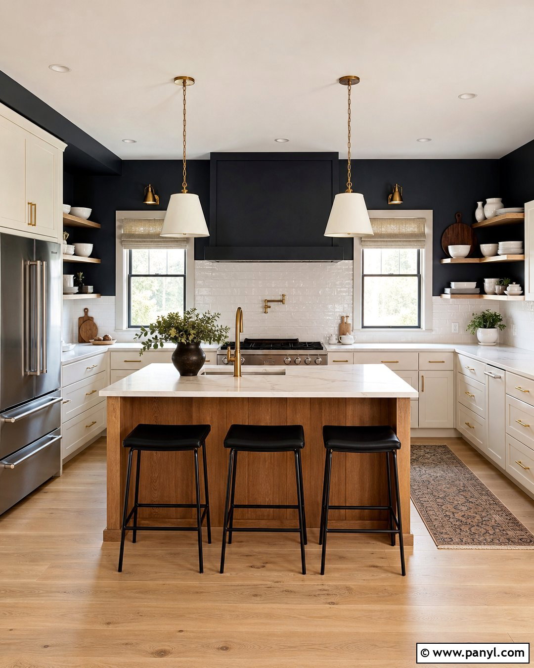 Charcoal Walls In A Kitchen - 30 Charcoal Walls
