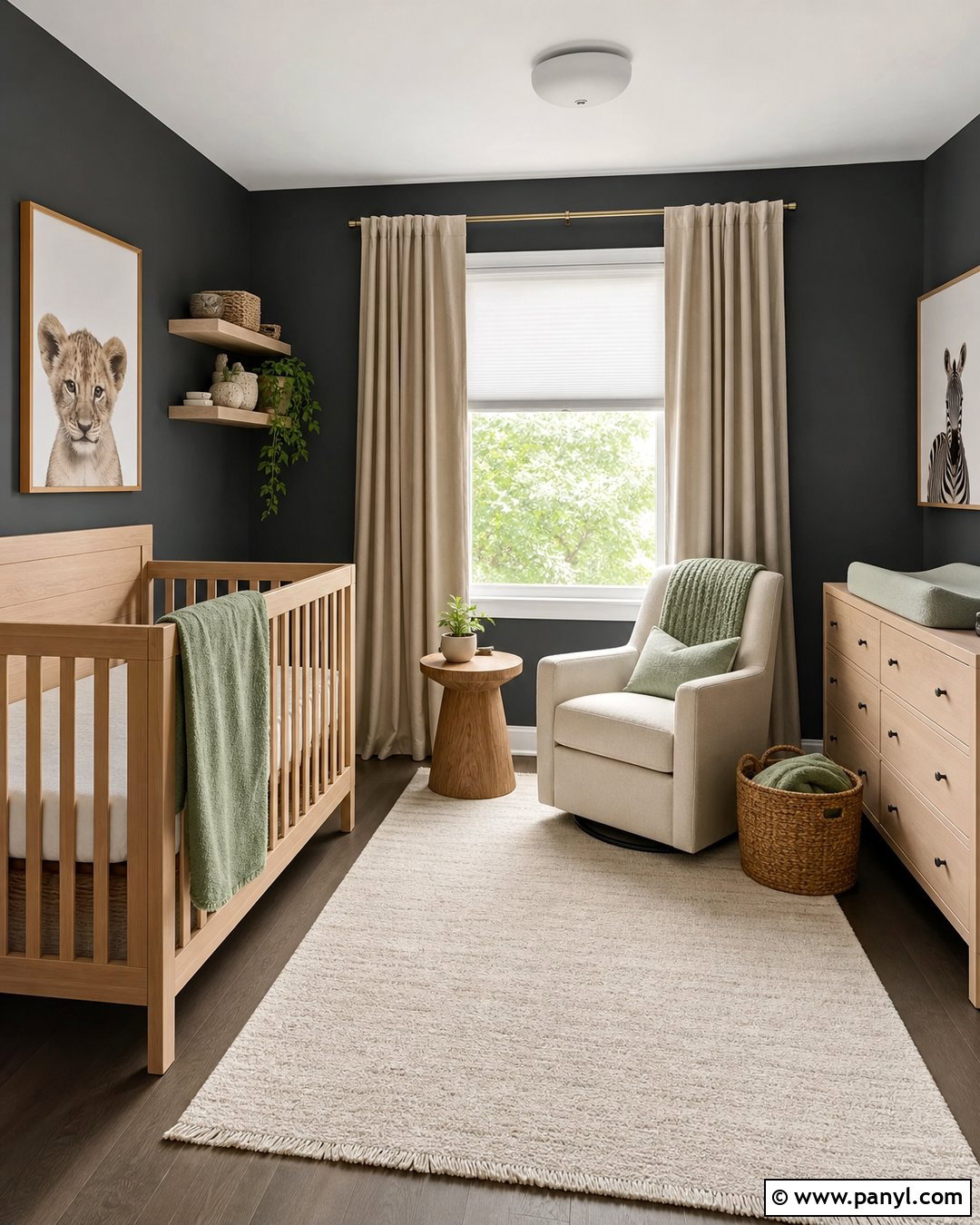 Charcoal Walls In A Nursery - 30 Charcoal Walls