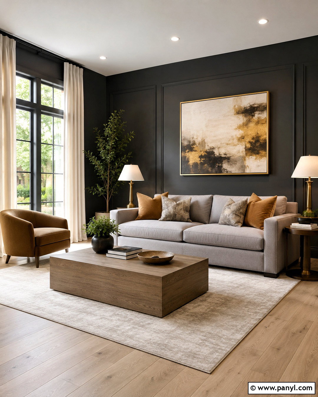 Charcoal Walls With A Gray Sofa - 20 What Colour Walls With Grey Sofa Ideas