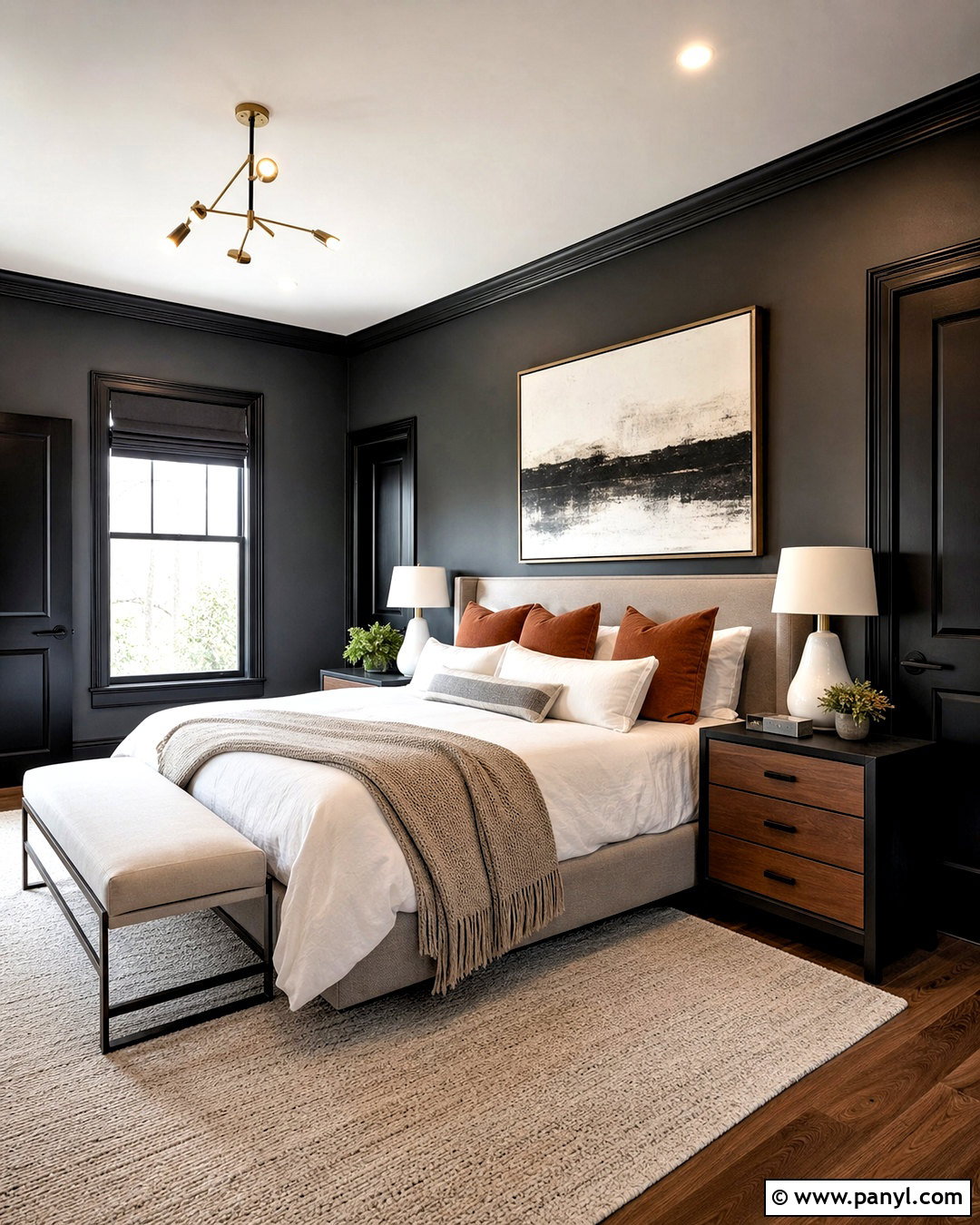 Charcoal Walls With Black Trim - 20 black trim interior color schemes