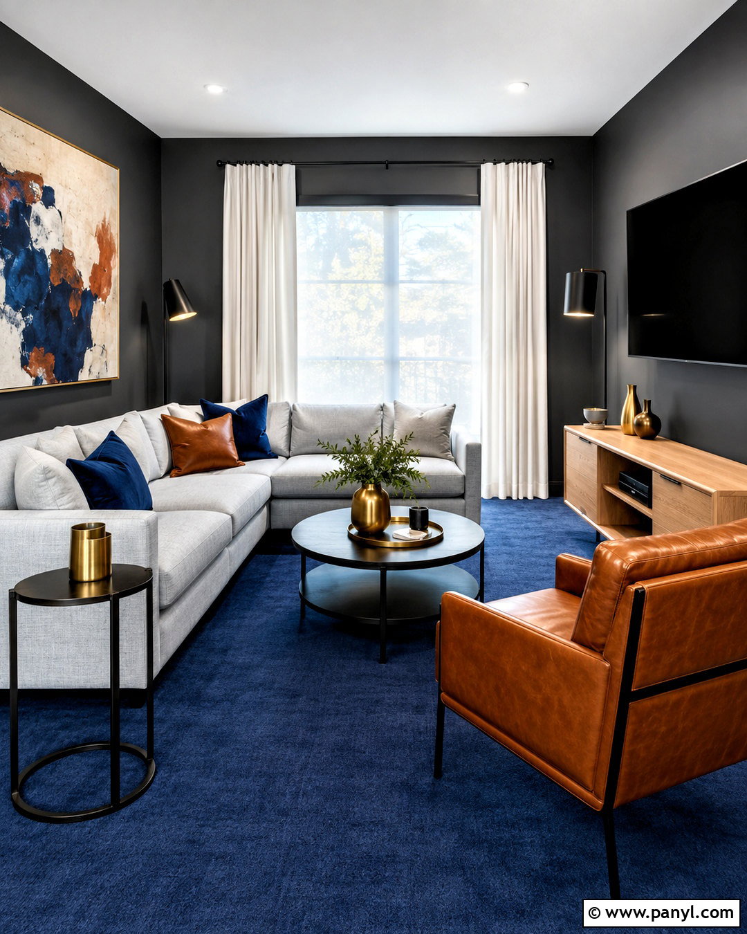 Charcoal Walls With Blue Carpet - 20 Wall Color With Blue Carpet Ideas
