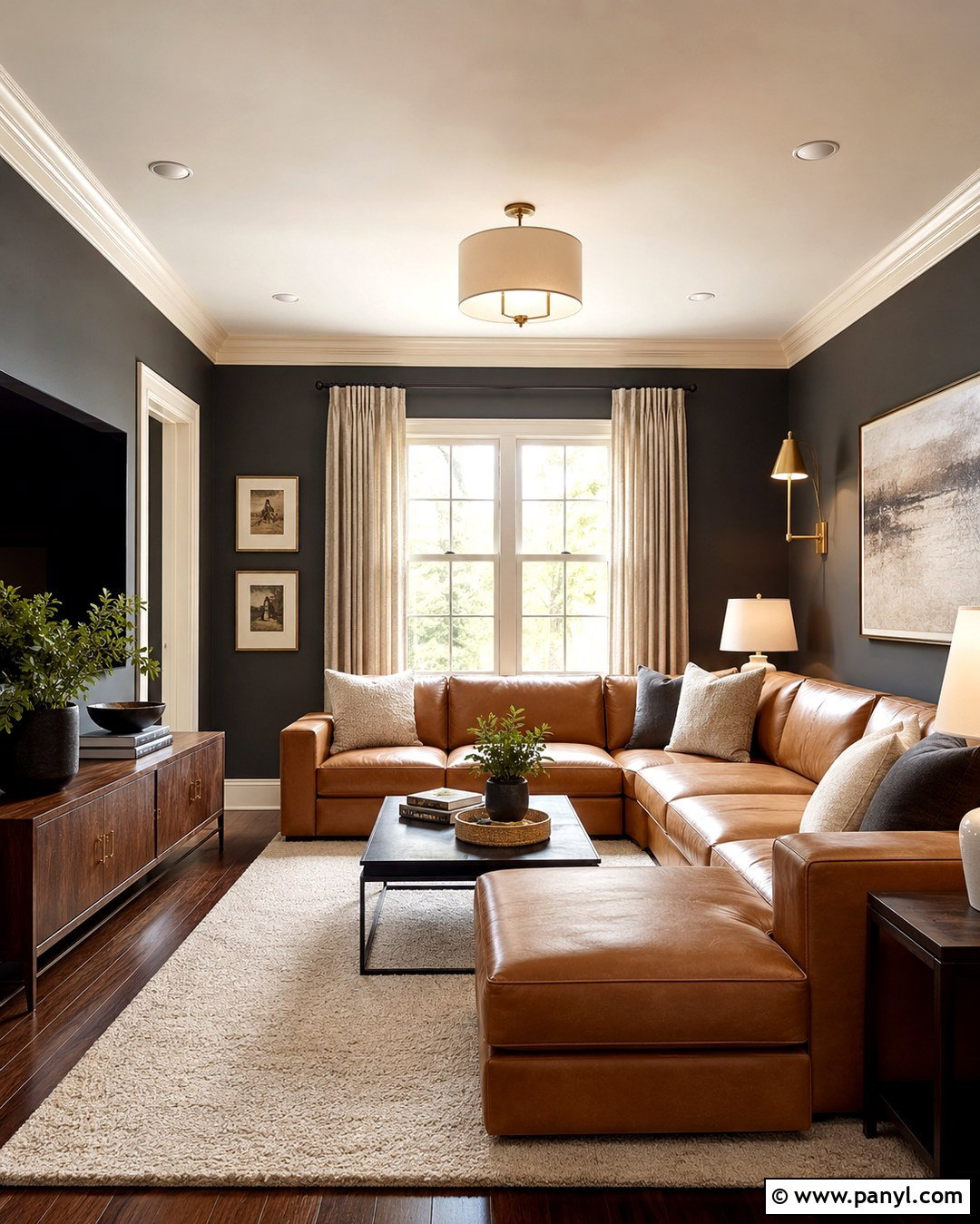 Charcoal Walls With Cream Trim - 20 Cream Trim Wall Color Ideas