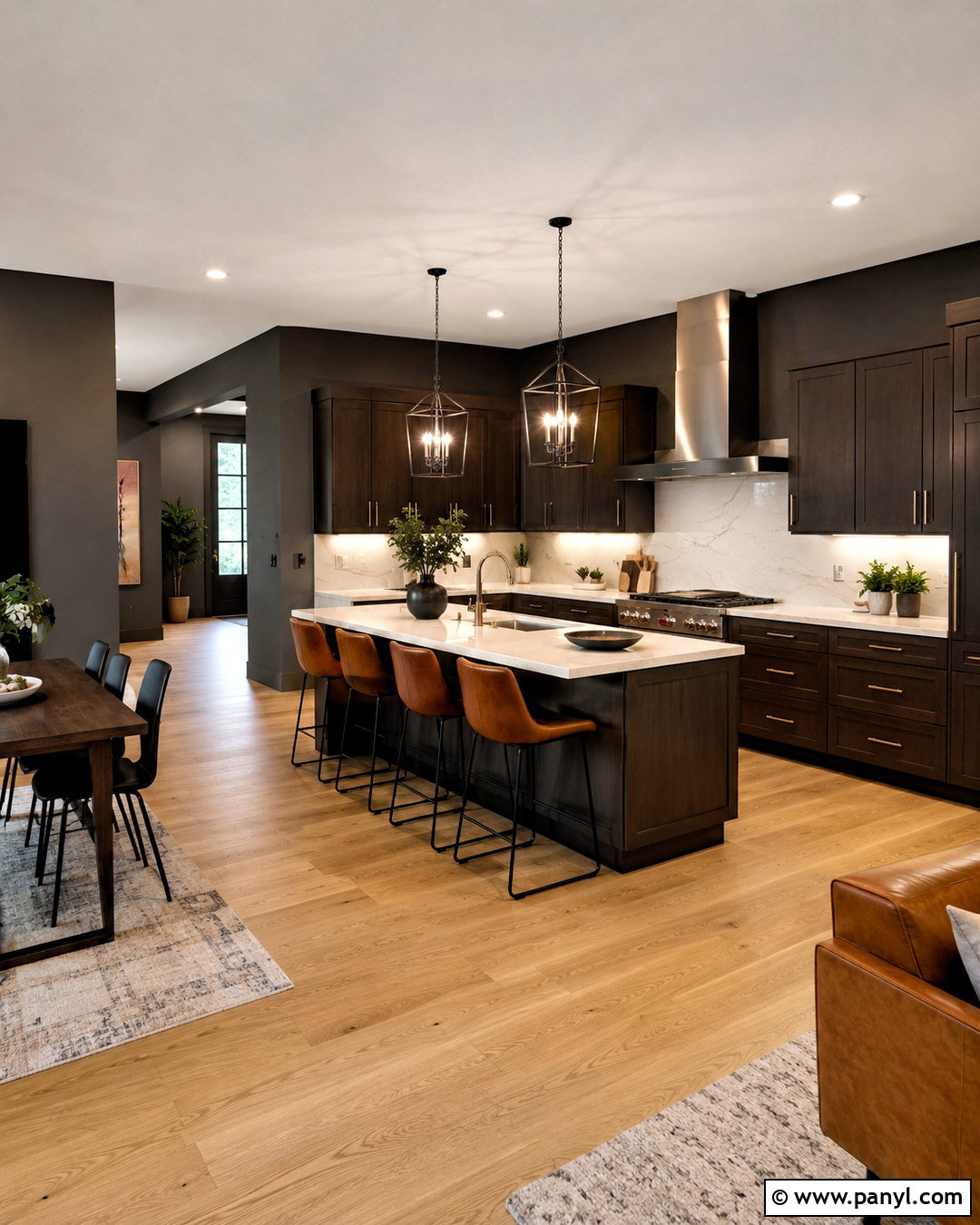 Charcoal Walls With Dark Brown Cabinets - 20 Wall Color For Dark Brown Cabinets