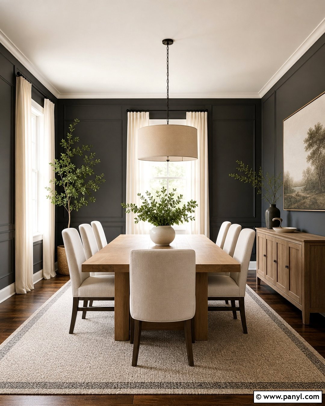 Charcoal Walls With Gray Paneling - 30 Charcoal Walls