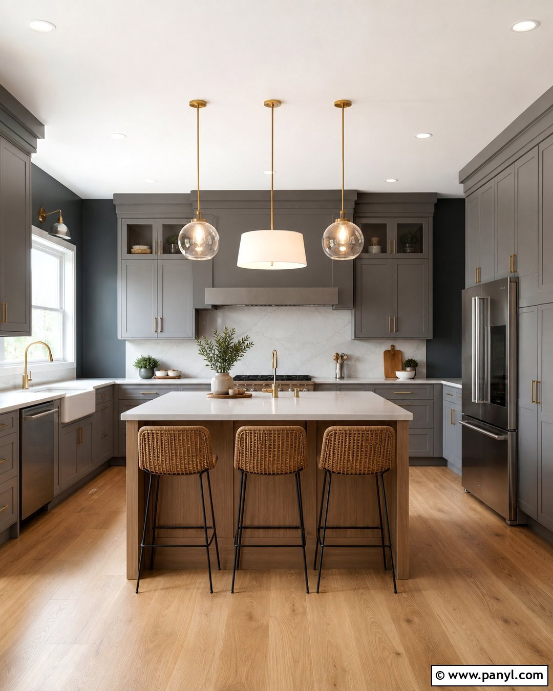 Charcoal Walls With Grey Kitchen Cabinets - 30 Grey Kitchen Cabinets Wall Color Ideas