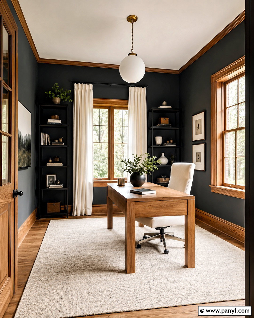 Charcoal Walls With Oak Trim - 20 oak trim updating ideas