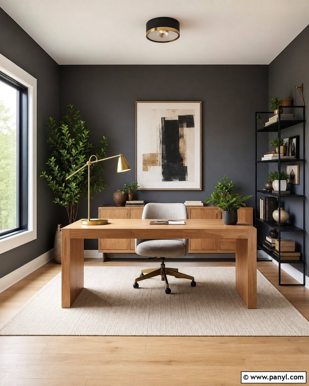 Charcoal Walls With Pale Oak Floors - 25 Wall Color Combination With Wooden Floor Ideas