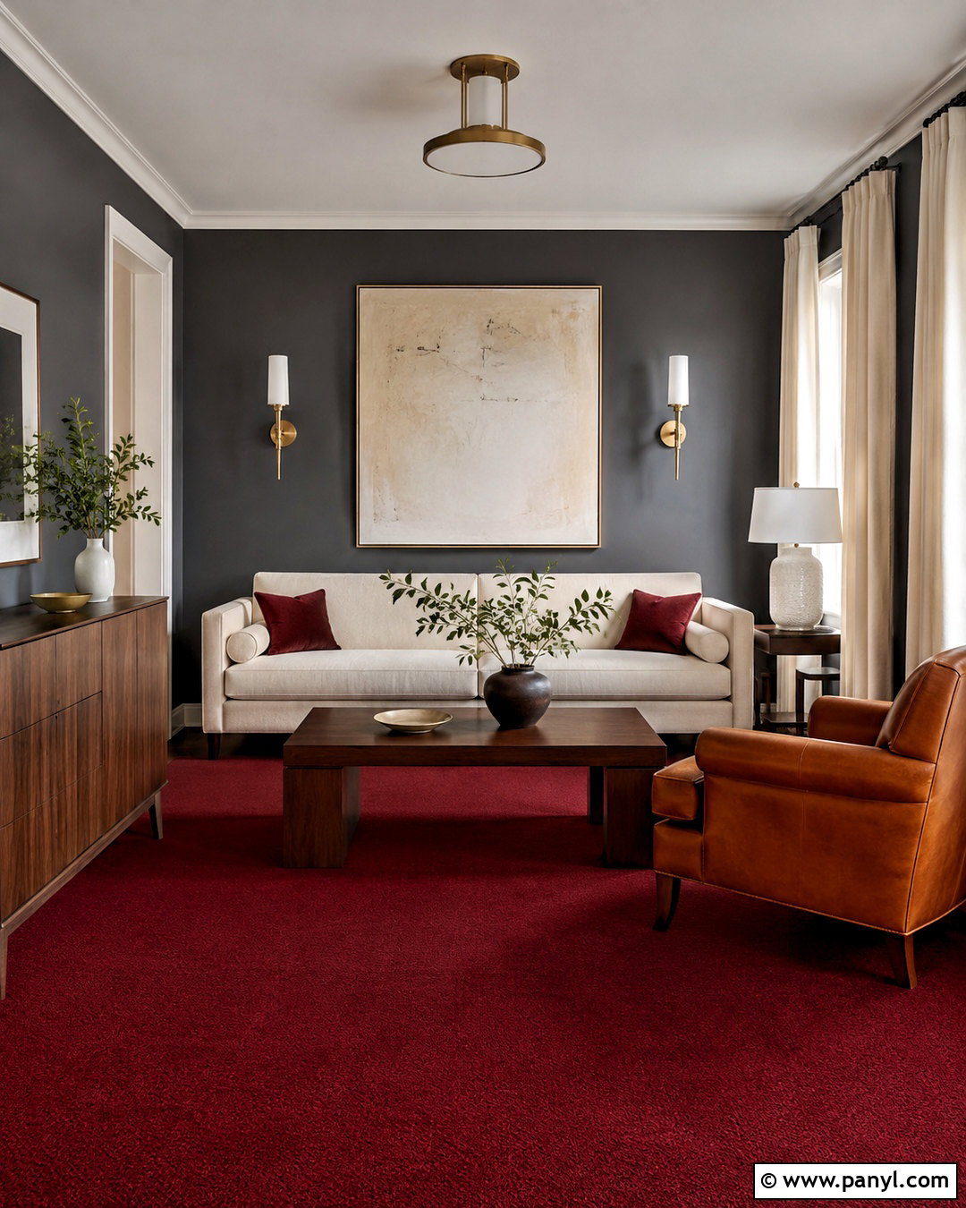 Charcoal Walls With Red Carpet - 20 What Color Walls Go With Red Carpet Ideas