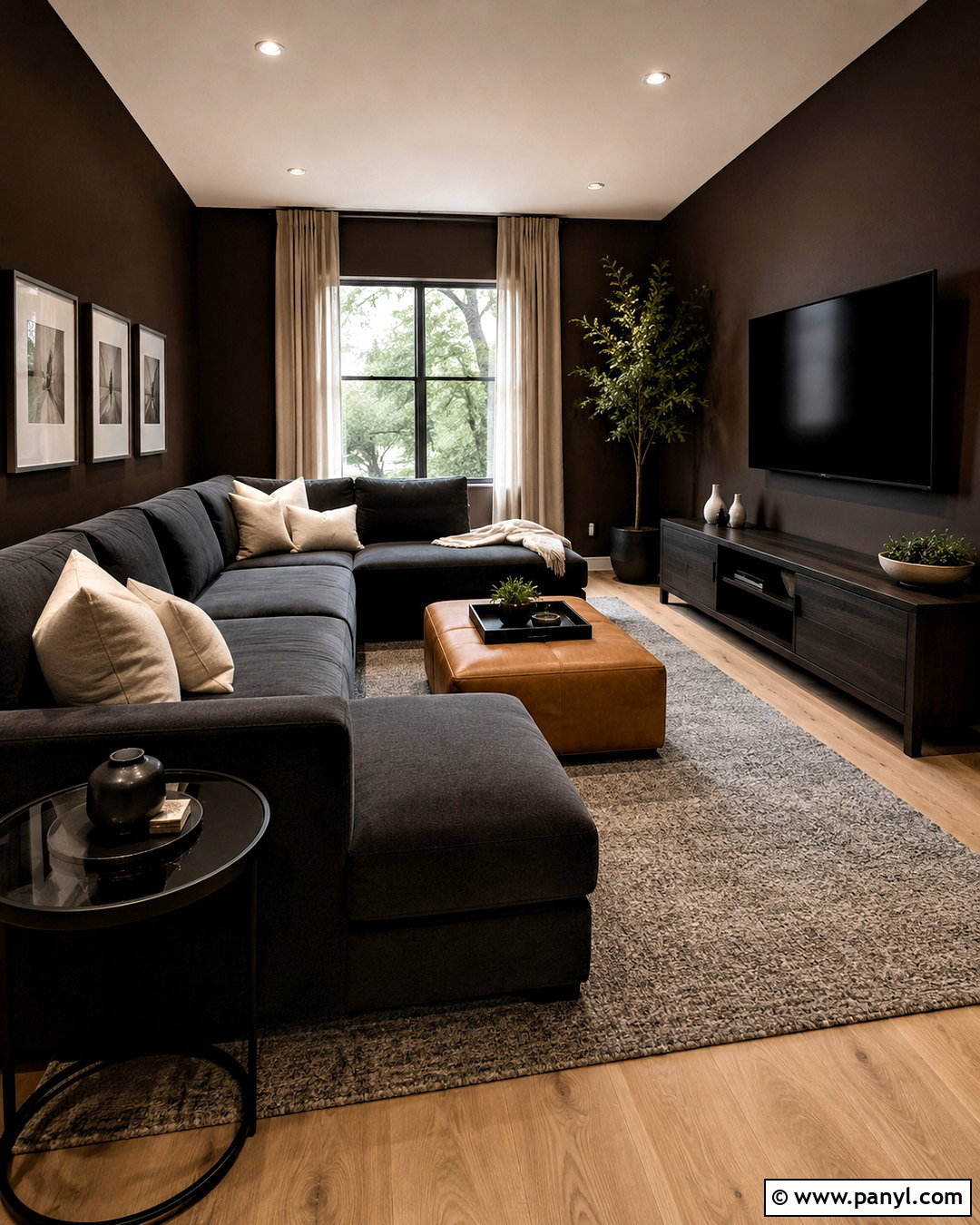 Charcoal With Brown Walls - 20 What Color Goes With Brown Walls