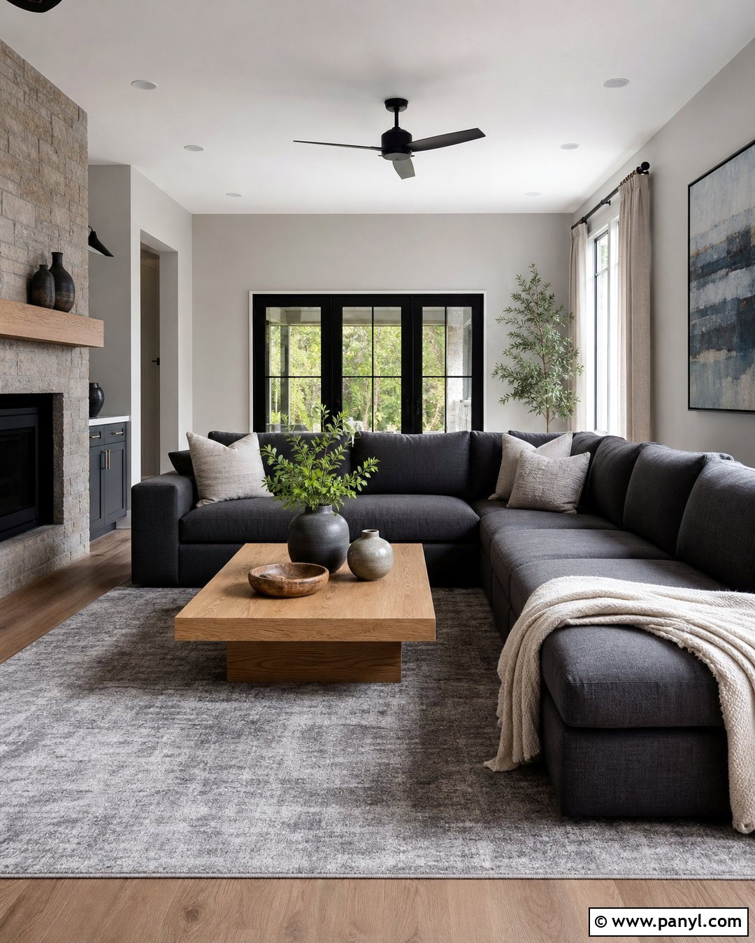 Charcoal With Light Gray Walls - 25 Colors That Go With Gray Walls