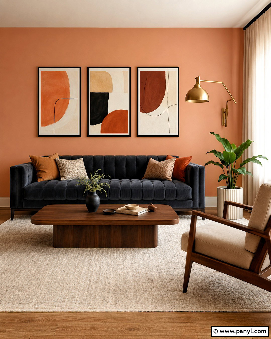 Charcoal With Peach Walls - 20 What Colours Go With Peach Walls