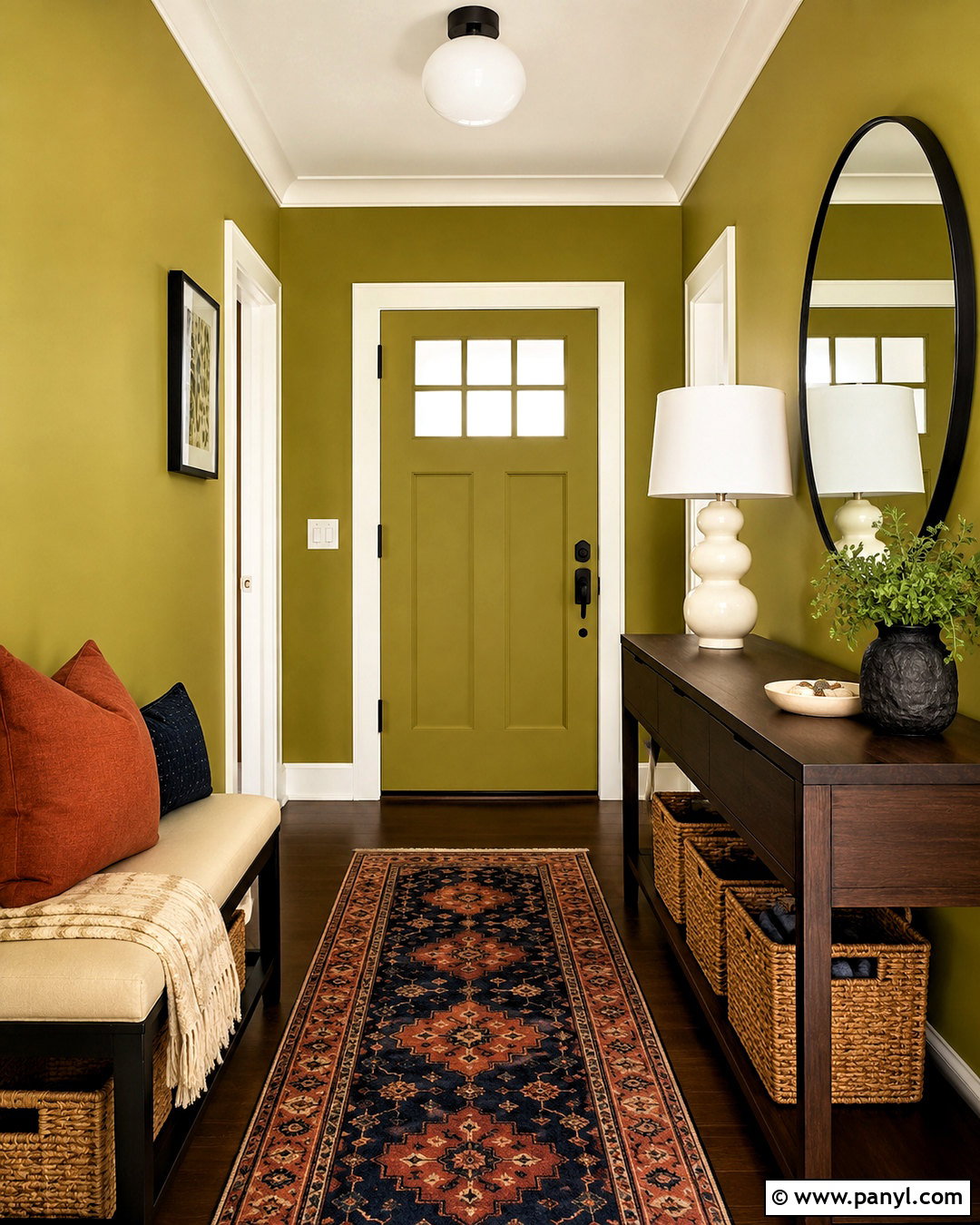 Chartreuse Entryway - 20 bold paint colors