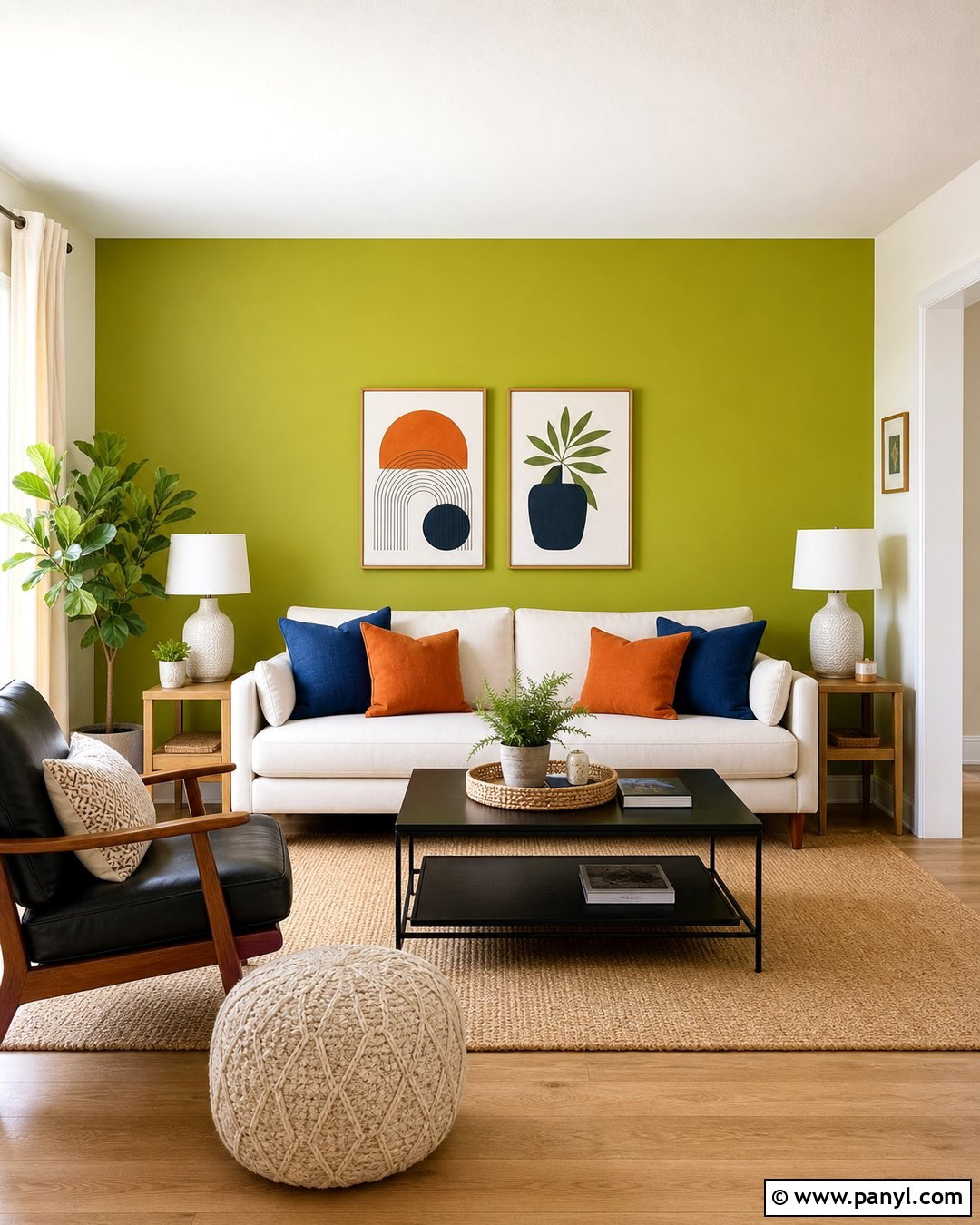 Chartreuse Green Accent Walls - 30 green wall colors