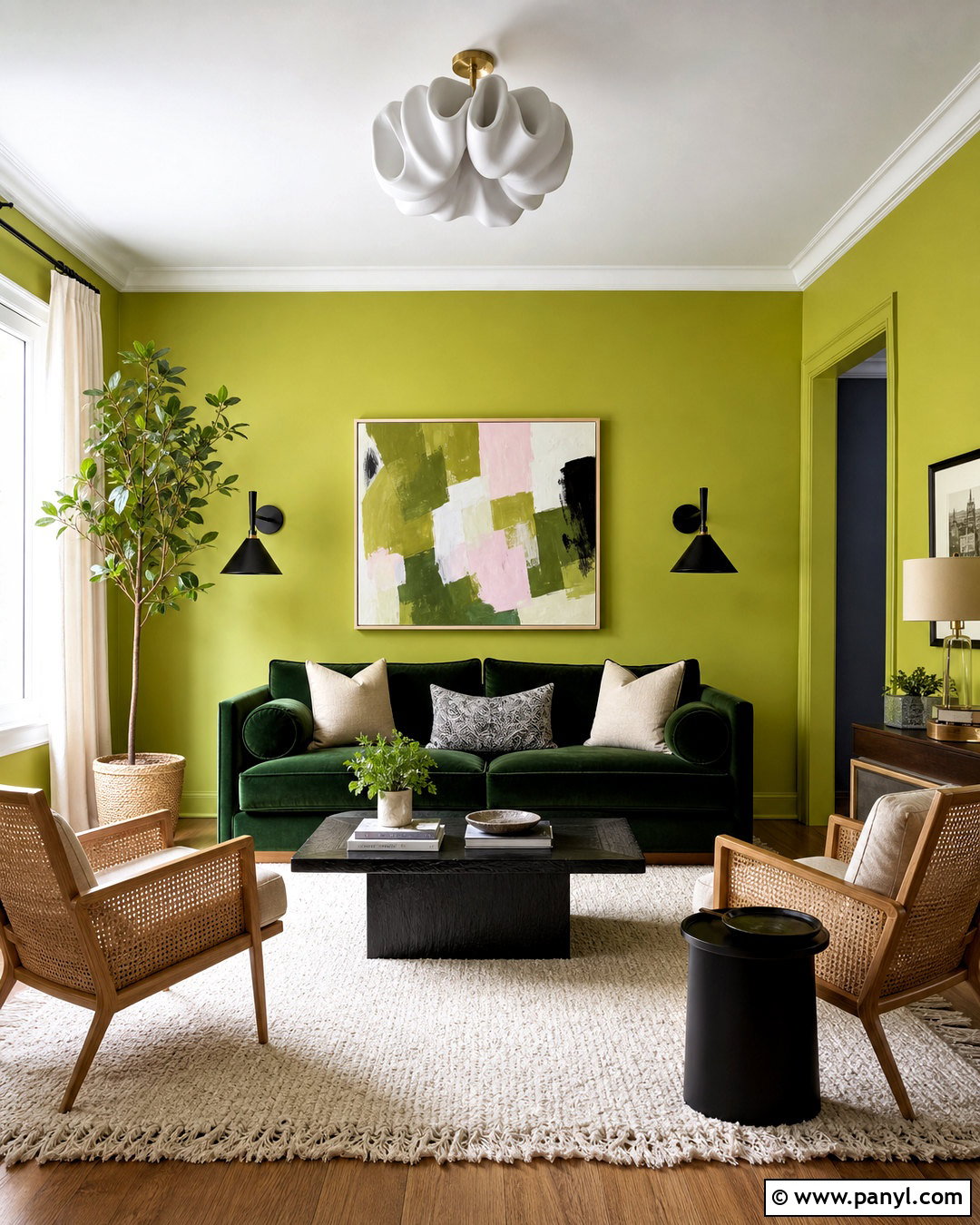 Chartreuse Green Sitting Room - 20 green room colors