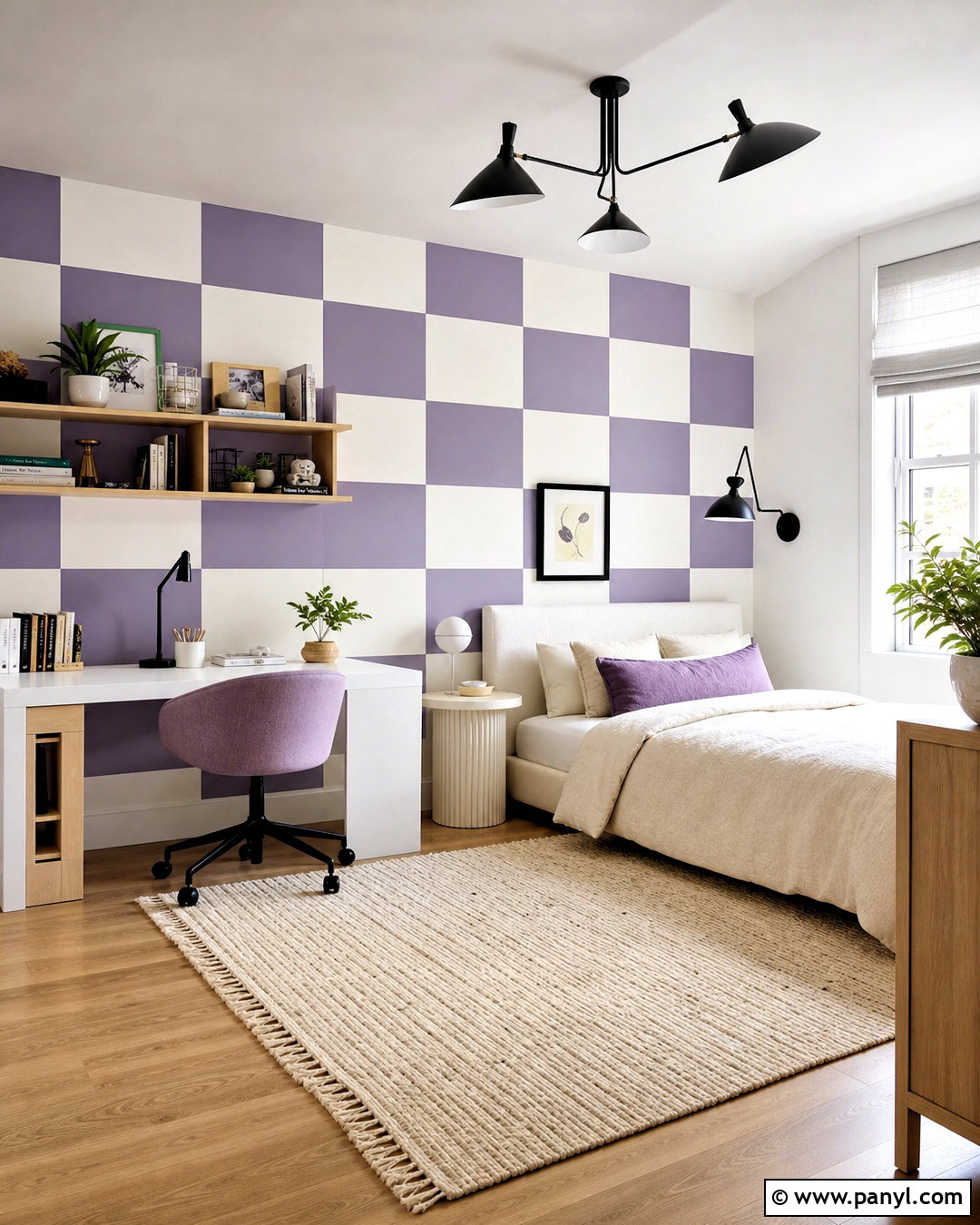 Checkerboard Accent Wall - 20 accent wall designs paint ideas