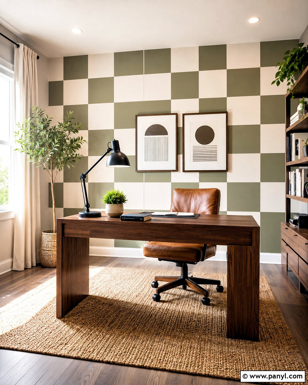 Checkerboard Accent Wall - 20 diy accent wall ideas painted ideas