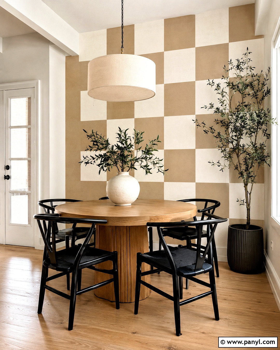 Checkerboard Accent Wall - 20 paint design accent wall ideas