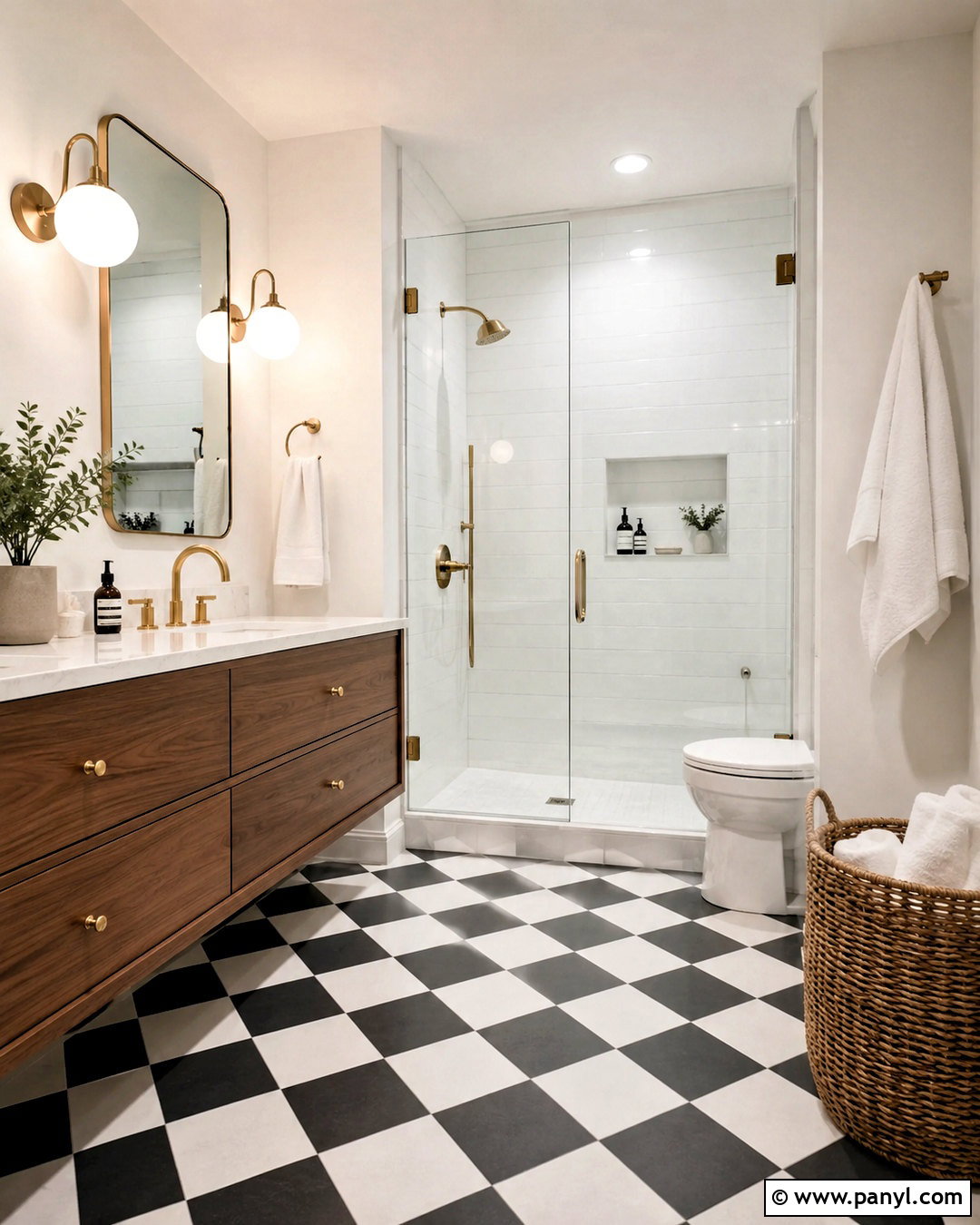 Checkerboard Bathroom Floor Tile - 20 black and white pattern tile bathroom ideas