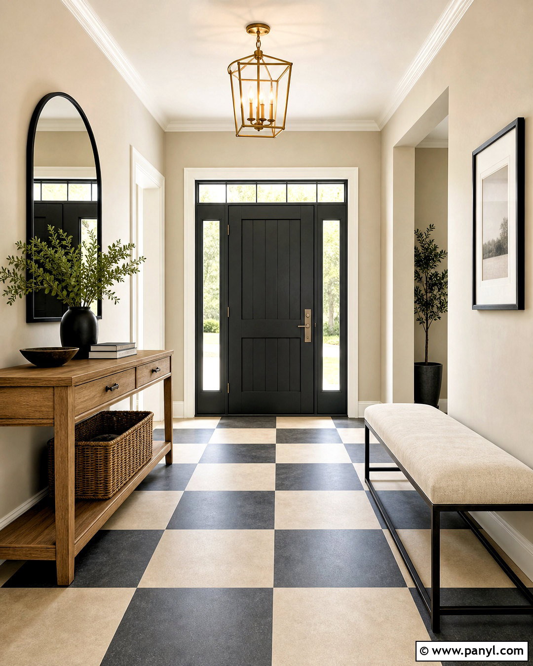 Checkerboard Entryway Floor Tile - 20 home floor tiles design ideas